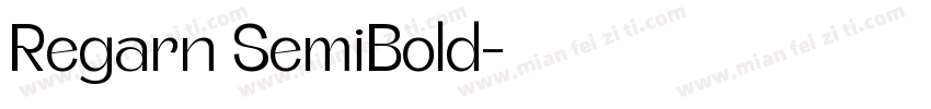 Regarn SemiBold字体转换